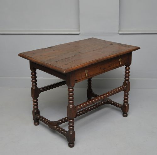 17TH CENTURY BOBBIN TURNED OAK SIDE TABLE - ADDITIONAL PHOTO 3