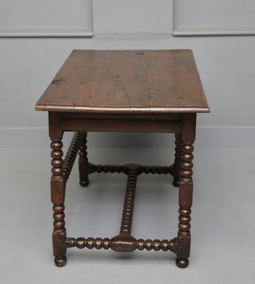 17TH CENTURY BOBBIN TURNED OAK SIDE TABLE - ADDITIONAL PHOTO 5