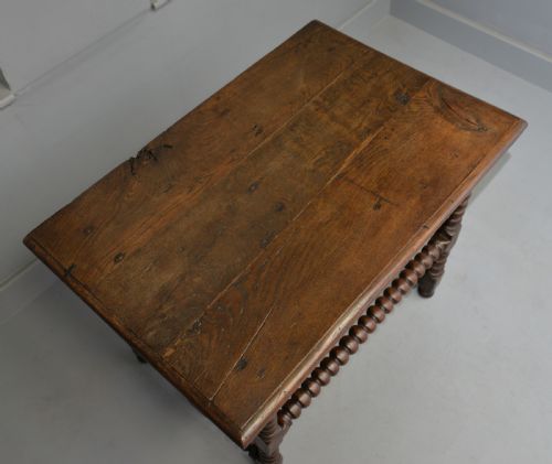 17TH CENTURY BOBBIN TURNED OAK SIDE TABLE - ADDITIONAL PHOTO 8
