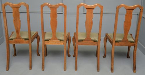 SET OF FOUR QUEEN ANNE STYLE WALNUT DINING CHAIRS - ADDITIONAL PHOTO 8