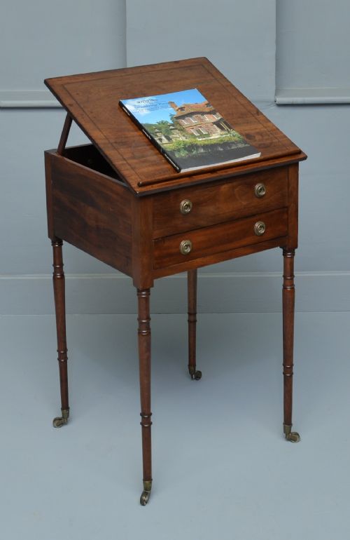 REGENCY MAHOGANY ADJUSTABLE READING WRITING SIDE TABLE - ADDITIONAL PHOTO 1