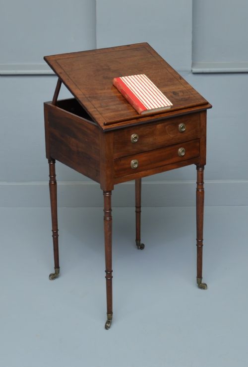 REGENCY MAHOGANY ADJUSTABLE READING WRITING SIDE TABLE - ADDITIONAL PHOTO 3