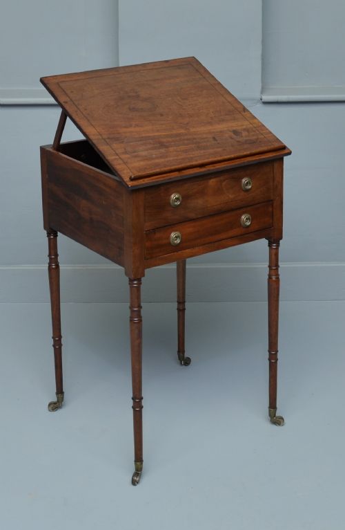 REGENCY MAHOGANY ADJUSTABLE READING WRITING SIDE TABLE - ADDITIONAL PHOTO 4
