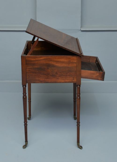 REGENCY MAHOGANY ADJUSTABLE READING WRITING SIDE TABLE - ADDITIONAL PHOTO 5