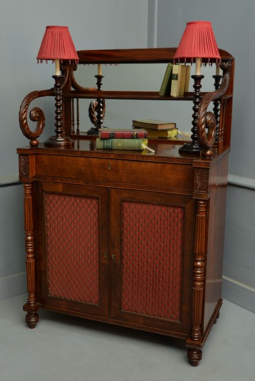 FINE REGENCY MAHOGANY CHIFFONIER SIDE CABINET - ADDITIONAL PHOTO 6