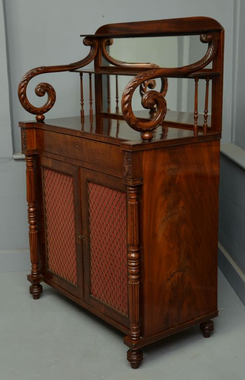 FINE REGENCY MAHOGANY CHIFFONIER SIDE CABINET - ADDITIONAL PHOTO 8