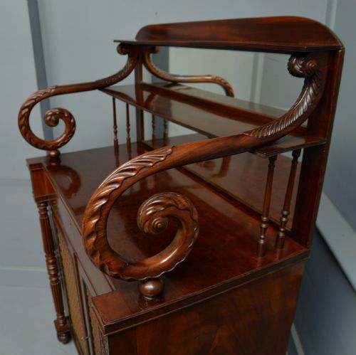 FINE REGENCY MAHOGANY CHIFFONIER SIDE CABINET - ADDITIONAL PHOTO 9