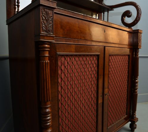 FINE REGENCY MAHOGANY CHIFFONIER SIDE CABINET - ADDITIONAL PHOTO 13