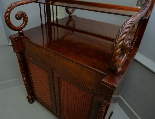 FINE REGENCY MAHOGANY CHIFFONIER SIDE CABINET - ADDITIONAL PHOTO 14