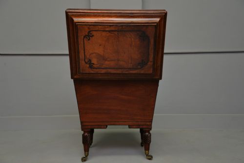 REGENCY MAHOGANY EBONY SARCOPHAGUS WINE CELLARETTE - ADDITIONAL PHOTO 10