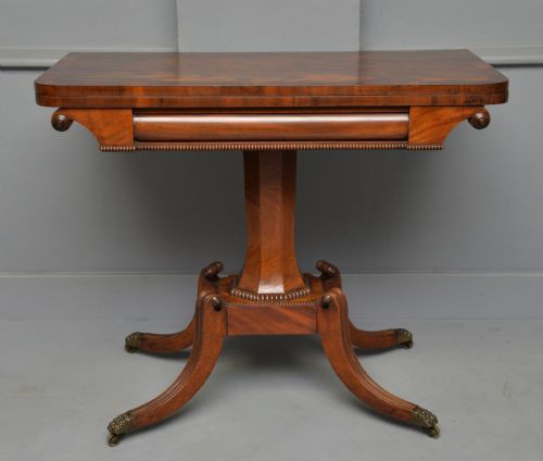 elegant regency mahogany games card side table - CATEGORY: ANTIQUE TABLES - DATED REGENCY