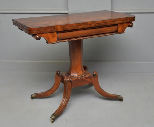 ELEGANT REGENCY MAHOGANY GAMES CARD SIDE TABLE - ADDITIONAL PHOTO 3