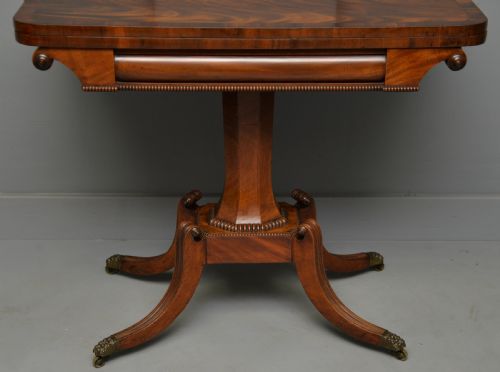 ELEGANT REGENCY MAHOGANY GAMES CARD SIDE TABLE - ADDITIONAL PHOTO 4