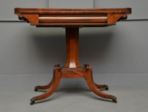 ELEGANT REGENCY MAHOGANY GAMES CARD SIDE TABLE - ADDITIONAL PHOTO 5