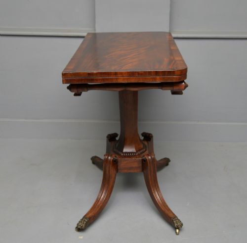 ELEGANT REGENCY MAHOGANY GAMES CARD SIDE TABLE - ADDITIONAL PHOTO 8