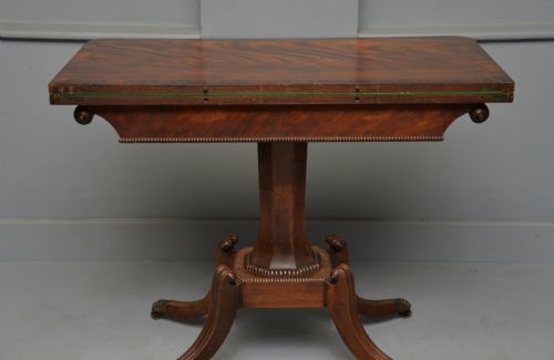 ELEGANT REGENCY MAHOGANY GAMES CARD SIDE TABLE - ADDITIONAL PHOTO 9