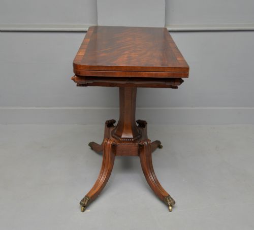 ELEGANT REGENCY MAHOGANY GAMES CARD SIDE TABLE - ADDITIONAL PHOTO 10