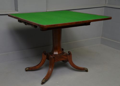 ELEGANT REGENCY MAHOGANY GAMES CARD SIDE TABLE - ADDITIONAL PHOTO 14
