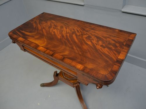 ELEGANT REGENCY MAHOGANY GAMES CARD SIDE TABLE - ADDITIONAL PHOTO 19