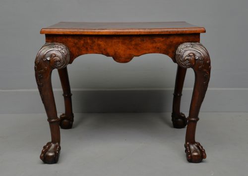 ANTIQUE 1920S BURR WALNUT SIDE COFFEE TABLE - ADDITIONAL PHOTO 1