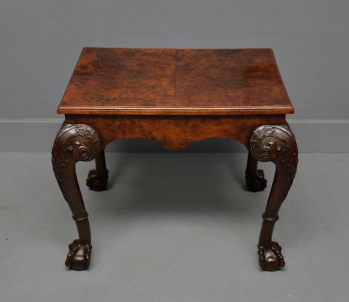 ANTIQUE 1920S BURR WALNUT SIDE COFFEE TABLE - ADDITIONAL PHOTO 2