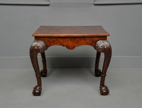 ANTIQUE 1920S BURR WALNUT SIDE COFFEE TABLE - ADDITIONAL PHOTO 3