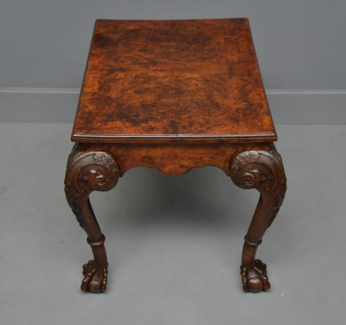 ANTIQUE 1920S BURR WALNUT SIDE COFFEE TABLE - ADDITIONAL PHOTO 10