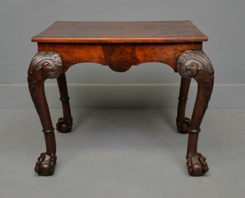 ANTIQUE 1920S BURR WALNUT SIDE COFFEE TABLE - ADDITIONAL PHOTO 11