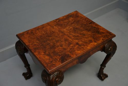 ANTIQUE 1920S BURR WALNUT SIDE COFFEE TABLE - ADDITIONAL PHOTO 12