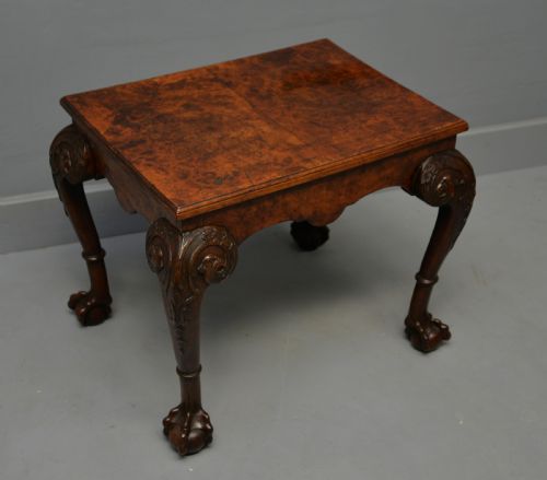 ANTIQUE 1920S BURR WALNUT SIDE COFFEE TABLE - ADDITIONAL PHOTO 15