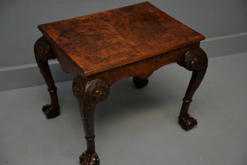 ANTIQUE 1920S BURR WALNUT SIDE COFFEE TABLE - ADDITIONAL PHOTO 16