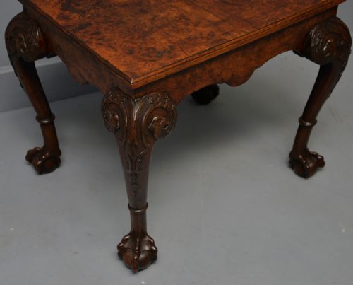 ANTIQUE 1920S BURR WALNUT SIDE COFFEE TABLE - ADDITIONAL PHOTO 17