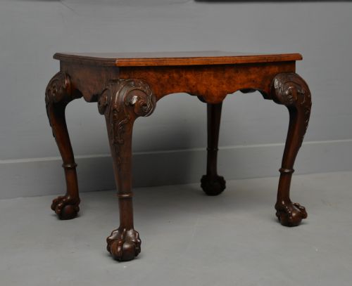 ANTIQUE 1920S BURR WALNUT SIDE COFFEE TABLE - ADDITIONAL PHOTO 18