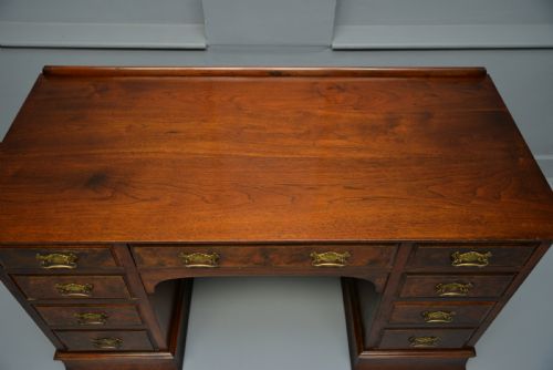 VICTORIAN BURR WALNUT PEDESTAL DESK - ADDITIONAL PHOTO 6
