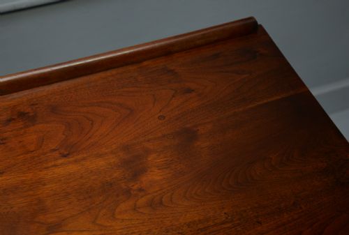 VICTORIAN BURR WALNUT PEDESTAL DESK - ADDITIONAL PHOTO 8