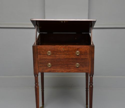 REGENCY MAHOGANY ADJUSTABLE READING WRITING SIDE TABLE - ADDITIONAL PHOTO 12