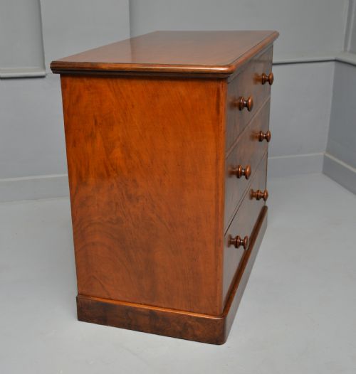 HANDSOME VICTORIAN BURR WALNUT CHEST OF DRAWERS - ADDITIONAL PHOTO 6