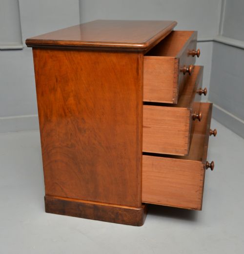 HANDSOME VICTORIAN BURR WALNUT CHEST OF DRAWERS - ADDITIONAL PHOTO 7