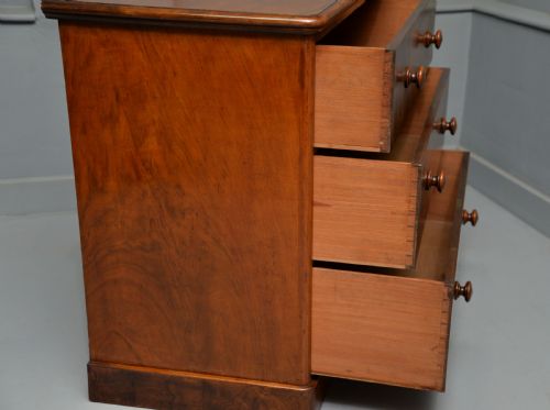HANDSOME VICTORIAN BURR WALNUT CHEST OF DRAWERS - ADDITIONAL PHOTO 8
