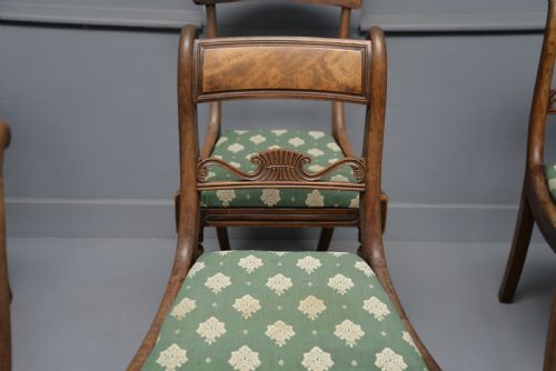 HARLEQUIN SET OF SIX REGENCY ROSEWOOD AND MAHOGANY DINING CHAIRS - ADDITIONAL PHOTO 3