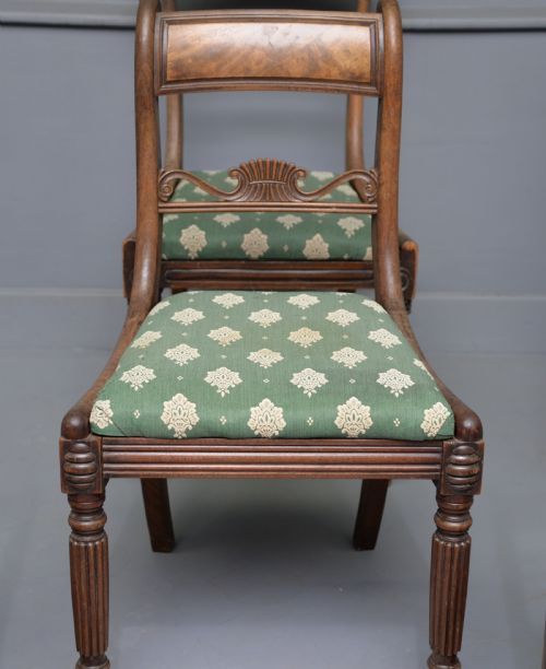 HARLEQUIN SET OF SIX REGENCY ROSEWOOD AND MAHOGANY DINING CHAIRS - ADDITIONAL PHOTO 6
