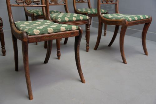 HARLEQUIN SET OF SIX REGENCY ROSEWOOD AND MAHOGANY DINING CHAIRS - ADDITIONAL PHOTO 7