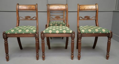 HARLEQUIN SET OF SIX REGENCY ROSEWOOD AND MAHOGANY DINING CHAIRS - ADDITIONAL PHOTO 9