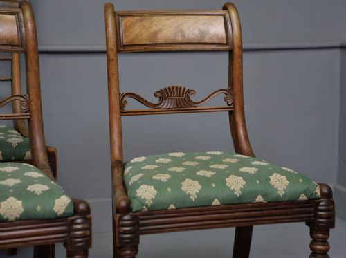 HARLEQUIN SET OF SIX REGENCY ROSEWOOD AND MAHOGANY DINING CHAIRS - ADDITIONAL PHOTO 11