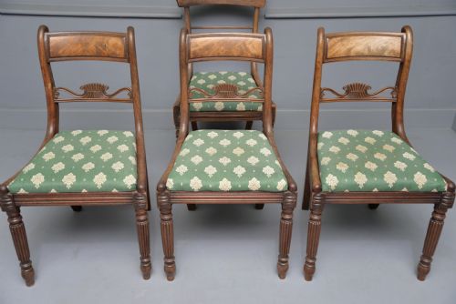 HARLEQUIN SET OF SIX REGENCY ROSEWOOD AND MAHOGANY DINING CHAIRS - ADDITIONAL PHOTO 12