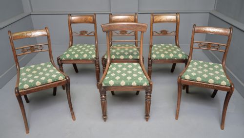 HARLEQUIN SET OF SIX REGENCY ROSEWOOD AND MAHOGANY DINING CHAIRS - ADDITIONAL PHOTO 14