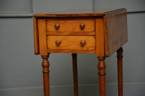 ELEGANT REGENCY SATINWOOD SMALL PEMBROKE SIDE LAMP OCCASIONAL TABLE - ADDITIONAL PHOTO 10