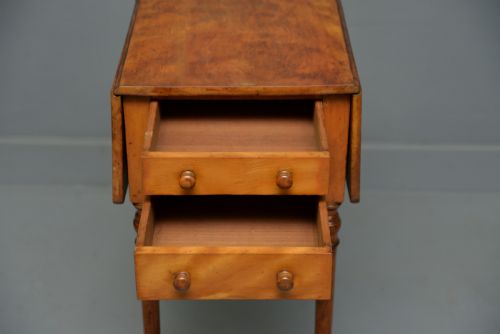 ELEGANT REGENCY SATINWOOD SMALL PEMBROKE SIDE LAMP OCCASIONAL TABLE - ADDITIONAL PHOTO 13