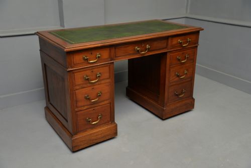 VICTORIAN SOLID MAHOGANY PEDESTAL DESK - ADDITIONAL PHOTO 5
