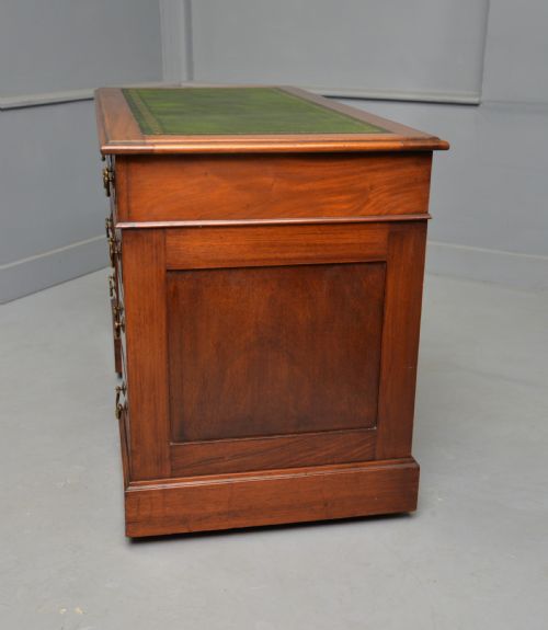 VICTORIAN SOLID MAHOGANY PEDESTAL DESK - ADDITIONAL PHOTO 17
